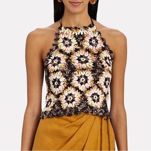 Sea New York Multicolor Crochet Crop Top
